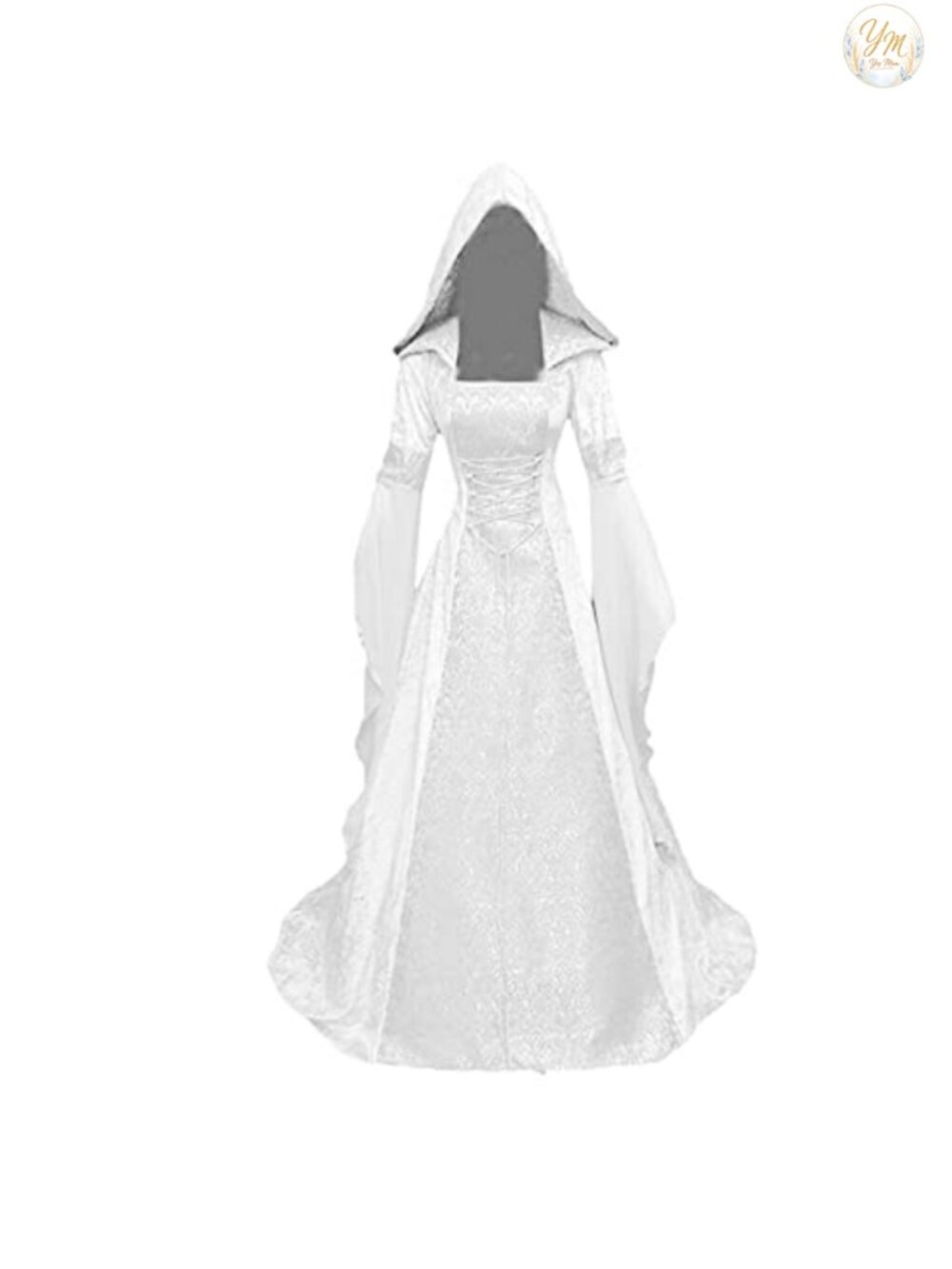 Velvet Silk Hooded Gothic Witch Dress Renaissance Vampire Costume